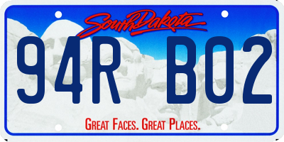 SD license plate 94RB02