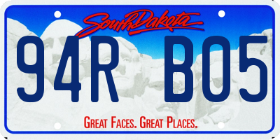 SD license plate 94RB05