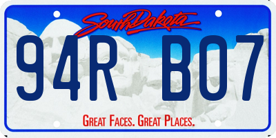 SD license plate 94RB07