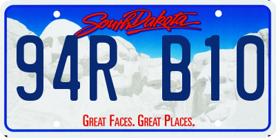SD license plate 94RB10
