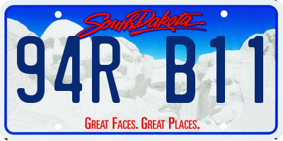 SD license plate 94RB11