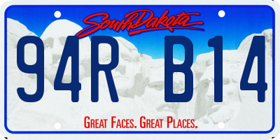 SD license plate 94RB14