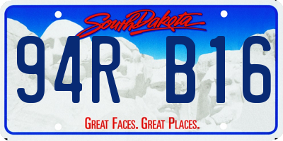 SD license plate 94RB16