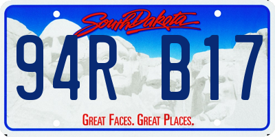 SD license plate 94RB17