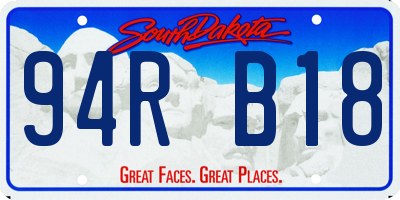 SD license plate 94RB18