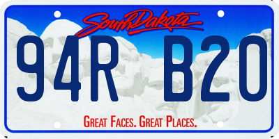 SD license plate 94RB20