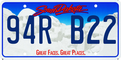 SD license plate 94RB22
