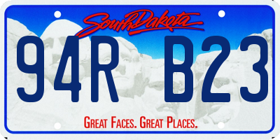 SD license plate 94RB23