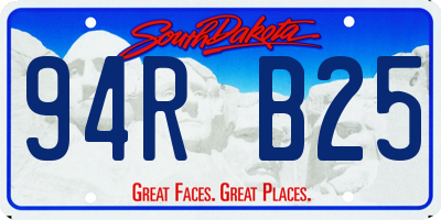 SD license plate 94RB25