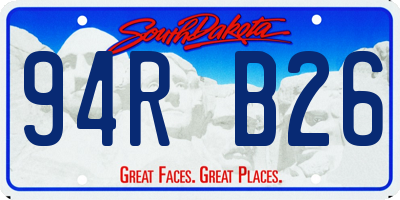 SD license plate 94RB26