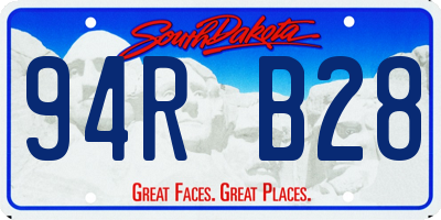 SD license plate 94RB28