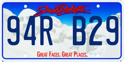 SD license plate 94RB29