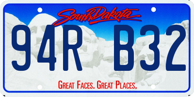 SD license plate 94RB32