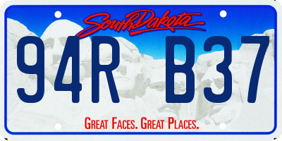 SD license plate 94RB37