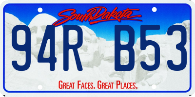 SD license plate 94RB53