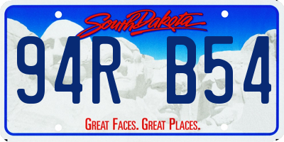SD license plate 94RB54