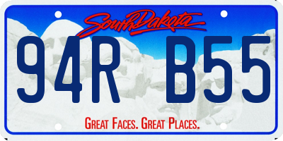SD license plate 94RB55