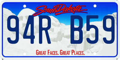 SD license plate 94RB59