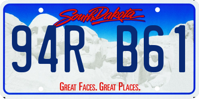 SD license plate 94RB61