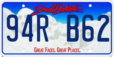 SD license plate 94RB62