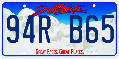 SD license plate 94RB65