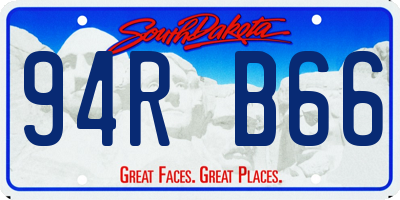SD license plate 94RB66