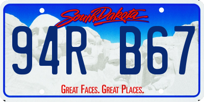 SD license plate 94RB67