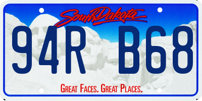 SD license plate 94RB68