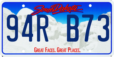 SD license plate 94RB73