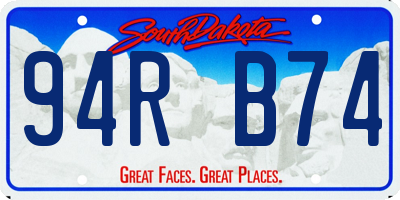 SD license plate 94RB74