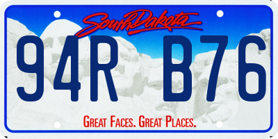 SD license plate 94RB76