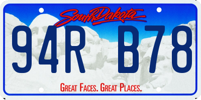 SD license plate 94RB78