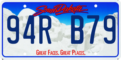 SD license plate 94RB79