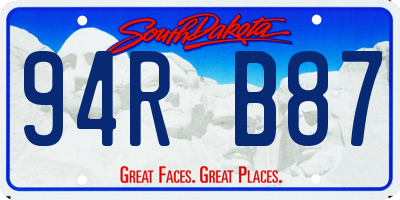 SD license plate 94RB87