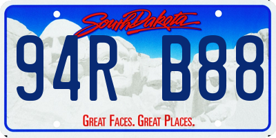 SD license plate 94RB88