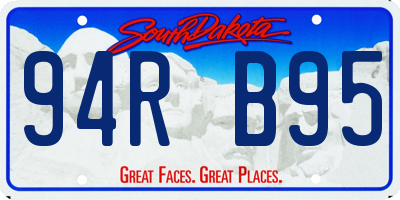 SD license plate 94RB95