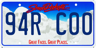 SD license plate 94RC00