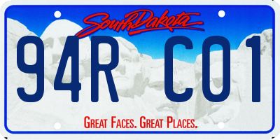 SD license plate 94RC01