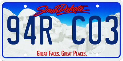 SD license plate 94RC03