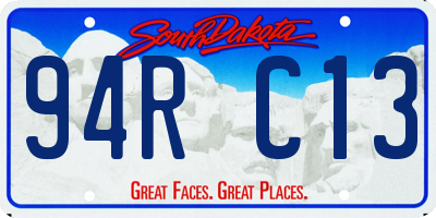 SD license plate 94RC13