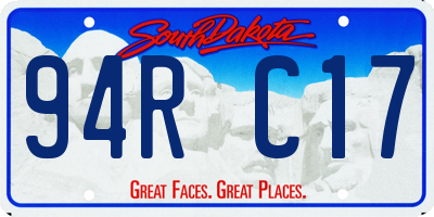 SD license plate 94RC17