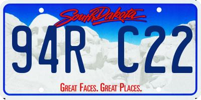 SD license plate 94RC22