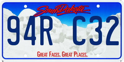 SD license plate 94RC32