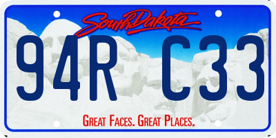 SD license plate 94RC33