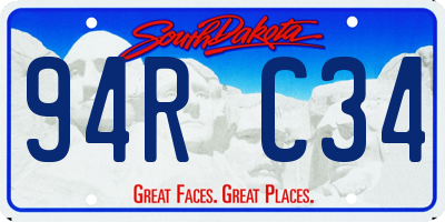 SD license plate 94RC34