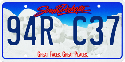 SD license plate 94RC37
