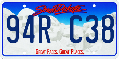 SD license plate 94RC38