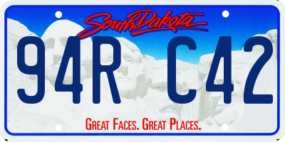 SD license plate 94RC42
