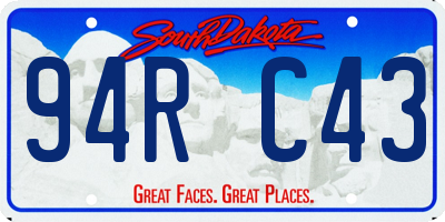 SD license plate 94RC43
