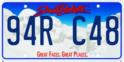 SD license plate 94RC48